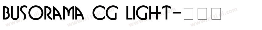 Busorama CG Light字体转换
